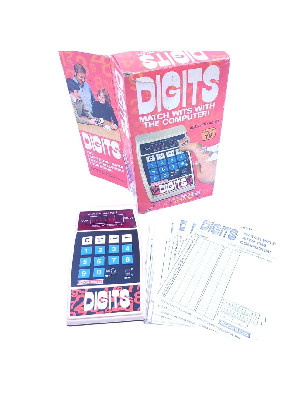 Vintage Coleco Digits Electronic Game 1978 Computer Logic Puzzle w/ Box & Manual